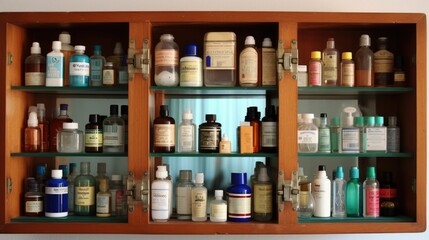 Grey medicine cabinet