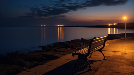 Evening view by the sea