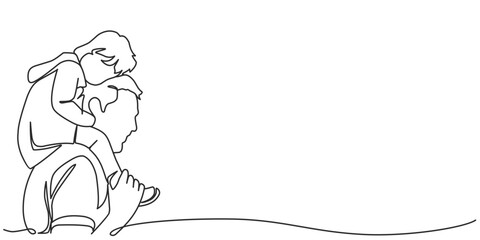 Fathers day line art illustration