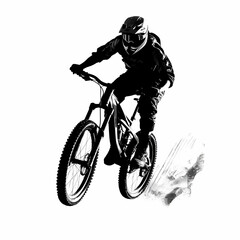 Obraz na płótnie Canvas Mountain Biker Design. Generative AI