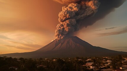 Volcano eruption in Guatemala - obrazy, fototapety, plakaty