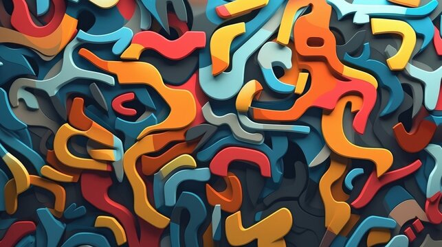 Colorful graffiti art background