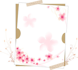 greeting message envelope letter sticky writing notes floral design vector