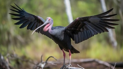 Naklejka premium Northern bald ibis