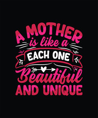 Mom Typographic T-Shirt Design and graphic T-Shirt