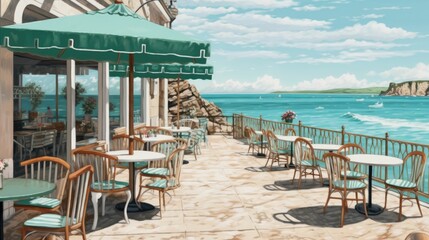 Cafe on the seaside