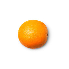 orange whole with shadow isolated on transparent background