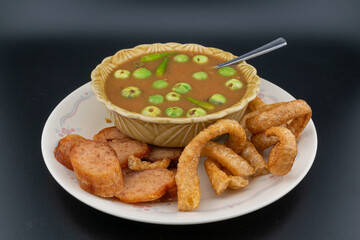 Shrimp Paste Chili Paste. With fried vegetable.