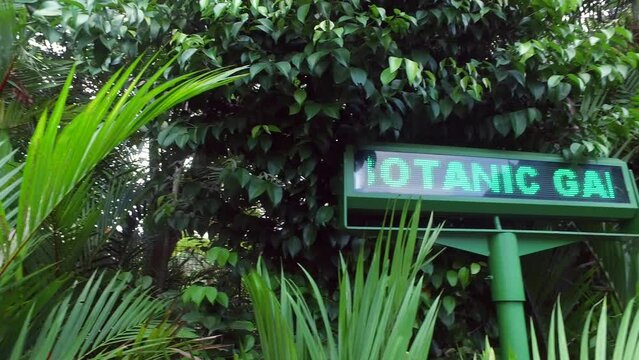 Digital Signboard at Singapore Botanical Gardens - Singapore circa Oct 2021
