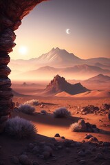 Desert in Chile, Atacama, Travel and tourism, Poster