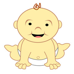 Baby toddler crawling