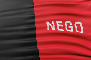 Flag of the Brazilian state of Paraíba on fabric realistic 3d render