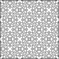 
Geometric pattern of lines.  Black and white pattern for web page, textures, card, poster, fabric, textile.