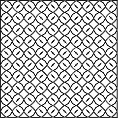 Naklejka premium Geometric pattern of lines. Black and white pattern for web page, textures, card, poster, fabric, textile.