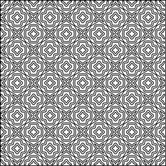 Geometric pattern of lines.  Black and white pattern for web page, textures, card, poster, fabric, textile.