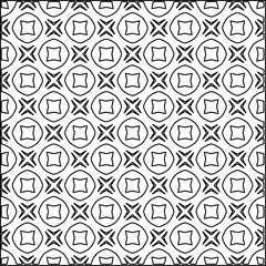 Geometric pattern of lines.  Black and white pattern for web page, textures, card, poster, fabric, textile.