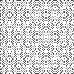 Geometric pattern of lines.  Black and white pattern for web page, textures, card, poster, fabric, textile.