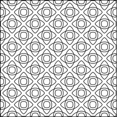 Fototapeta premium Geometric pattern of lines. Black and white pattern for web page, textures, card, poster, fabric, textile.