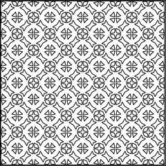 Geometric pattern of lines.  Black and white pattern for web page, textures, card, poster, fabric, textile.