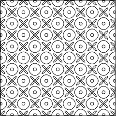 Geometric pattern of lines.  Black and white pattern for web page, textures, card, poster, fabric, textile.