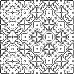 Geometric pattern of lines.  Black and white pattern for web page, textures, card, poster, fabric, textile.