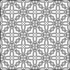 Fototapeta premium Geometric pattern of lines. Black and white pattern for web page, textures, card, poster, fabric, textile.