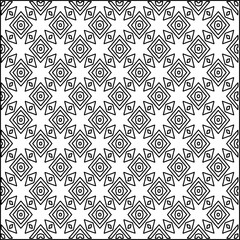 
Geometric pattern of lines.  Black and white pattern for web page, textures, card, poster, fabric, textile.