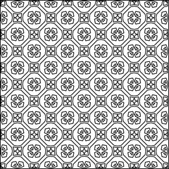 
Geometric pattern of lines.  Black and white pattern for web page, textures, card, poster, fabric, textile.