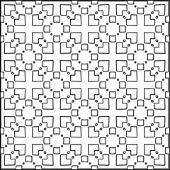 Fototapeta premium Geometric pattern of lines. Black and white pattern for web page, textures, card, poster, fabric, textile.