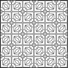 Geometric pattern of lines.  Black and white pattern for web page, textures, card, poster, fabric, textile.