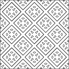 Geometric pattern of lines.  Black and white pattern for web page, textures, card, poster, fabric, textile.