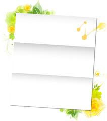 greeting message envelope letter sticky writing notes floral design vector 6