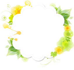 greeting message envelope letter sticky writing notes floral design vector 5