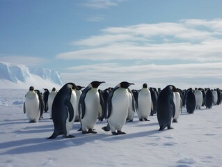 Penguin Parade: A Waddling Journey Across the Antarctic Ice