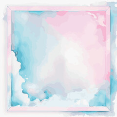 Beautiful vector illustration of a vertical frame with abstract watercolor texture