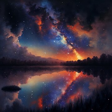 A Painting Of The Milky Way, Monet Style