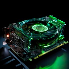 Futuristische Grafikkarte - generative ai