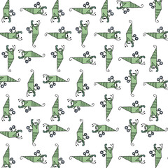 Robot insect sketchy drawing motif pattern