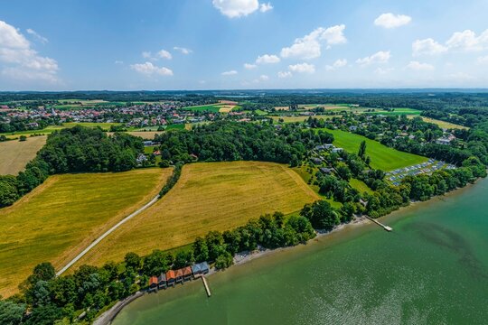 Ammersee-Ufer s&uuml;dlich von Stegen bei Inning in Oberbayern