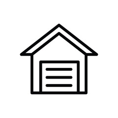 Garage Storage Thin line icon - Real Estate - EDITABLE STROKE - EPS Vector
