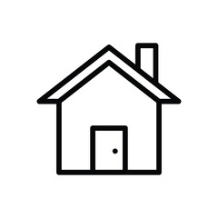 House Thin line icon - Real Estate - EDITABLE STROKE - EPS Vector