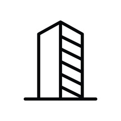 Office Building Thin line icon - Real Estate - EDITABLE STROKE - EPS Vector
