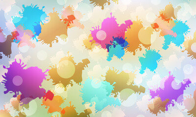 Fototapeta na wymiar Splashes background in color illustration