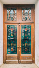 old and vintage doors background