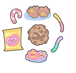 dessert cookies candy jelly snack
