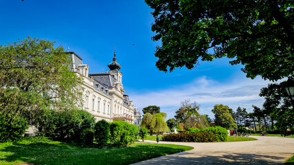 Festetics Palace - Chateau and the park in Keszthely, near the Lake Balaton in Hungary.