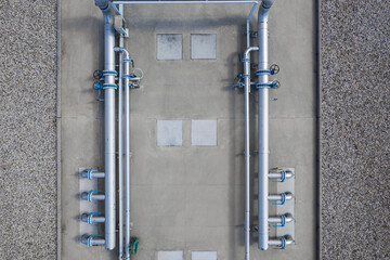 Steel water pipes of industrial building