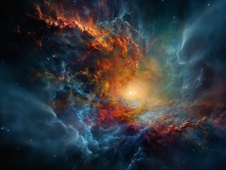 Obraz na płótnie Canvas The Silent Roar of a Distant Supernova