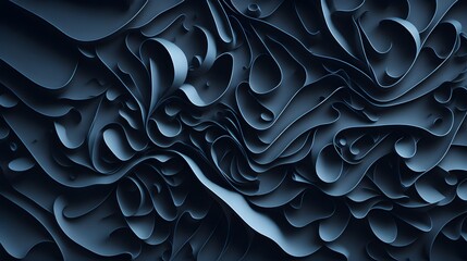 Obraz premium Abstract Background with 3D in black. IA generated image.