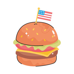 Burger doodle vector filled outline icon. EPS 10 file